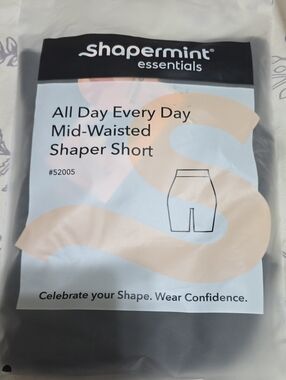 Shapermint Black Mid-Waisted Shaper Short